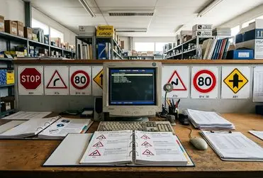 Des panneaux de signalisation sont présentés pour une révision du code de la route